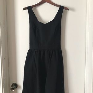 Lauren James Black Garrison seersucker dress LARGE